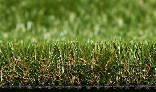 close up artificial grass yarns