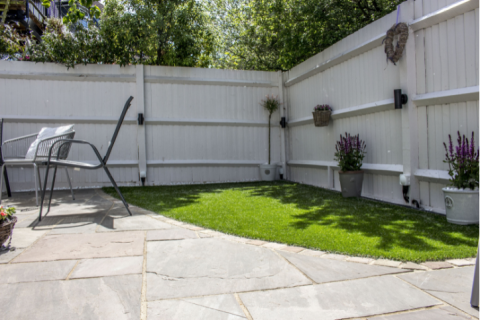 artificial grass garden install